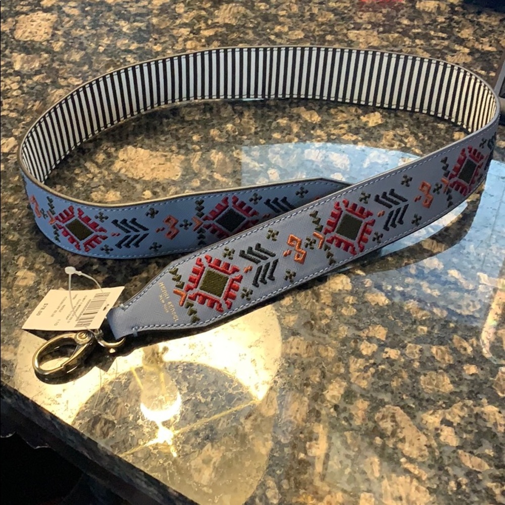 Henri Bendel NWT- Embroidered Guitar/ Bag Strap